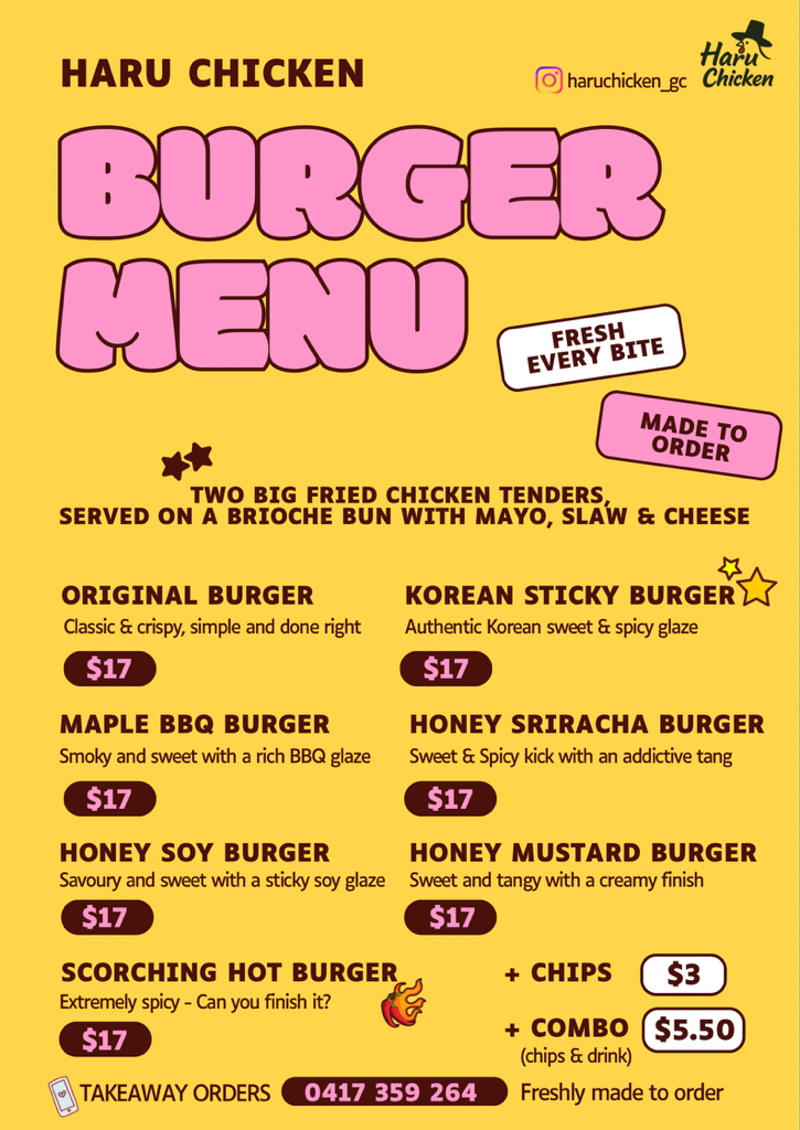 Menu, Haru Chicken