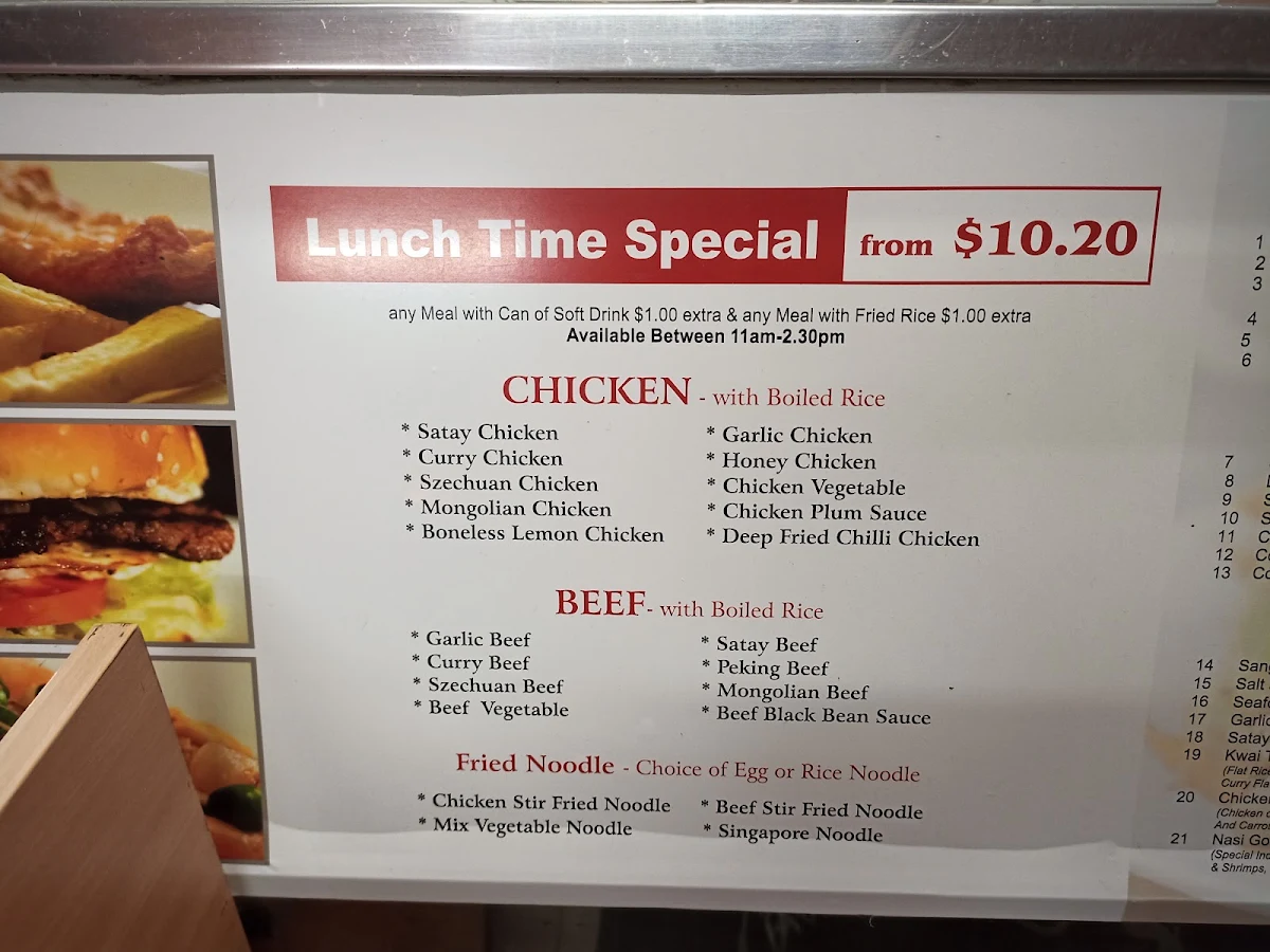 Menu, Putney Take-Away