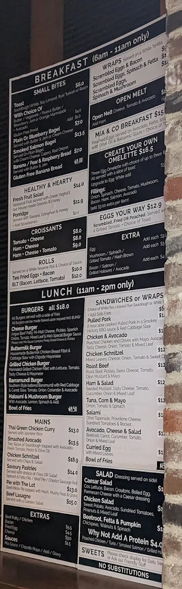 Menu, Mia & Co