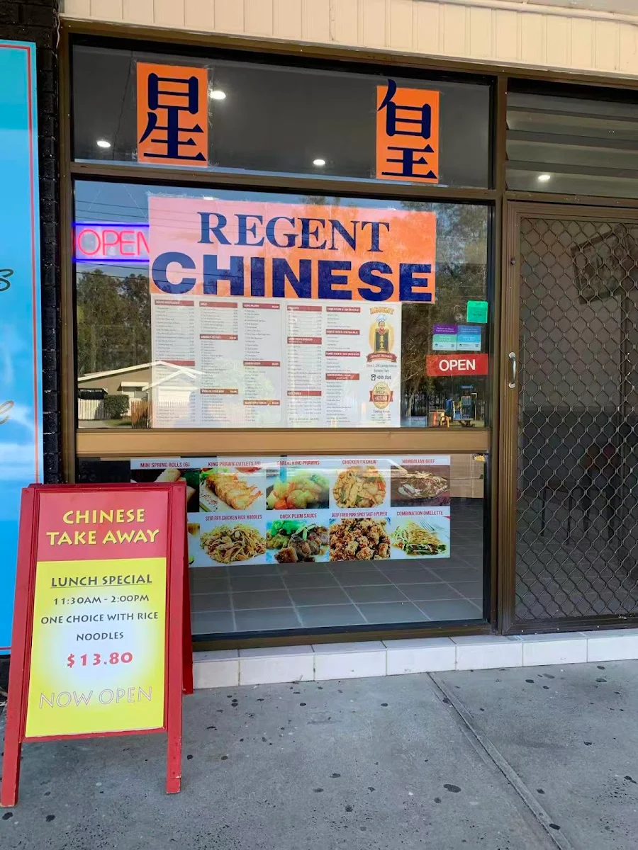 Menu, Regent Chinese Takeaway