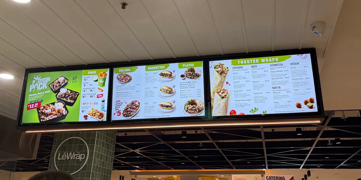 Menu, Le Wrap