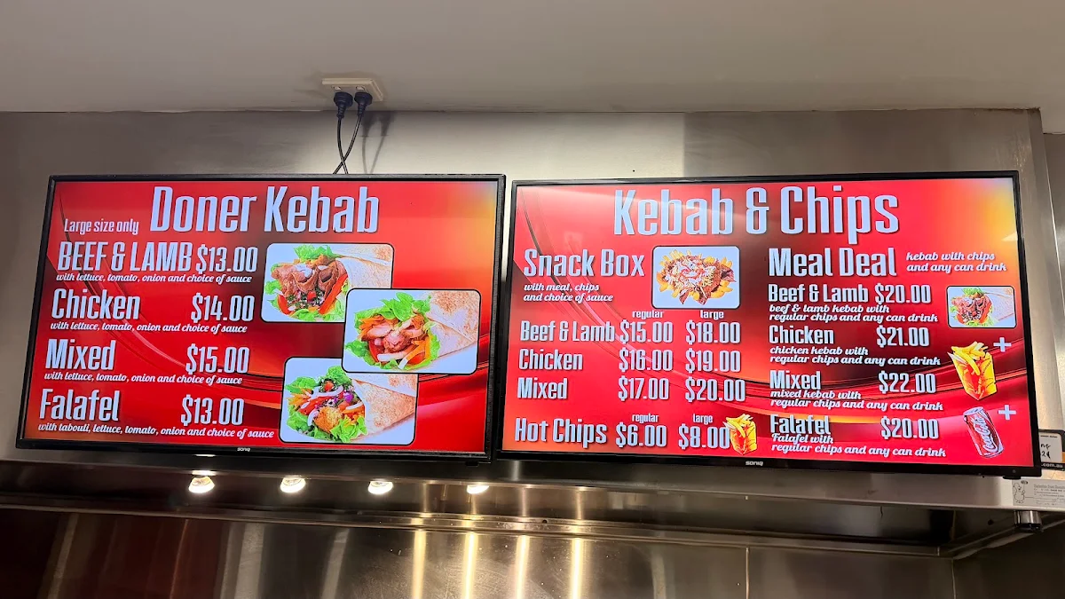 Menu, Nerang Kebabs & Pizza
