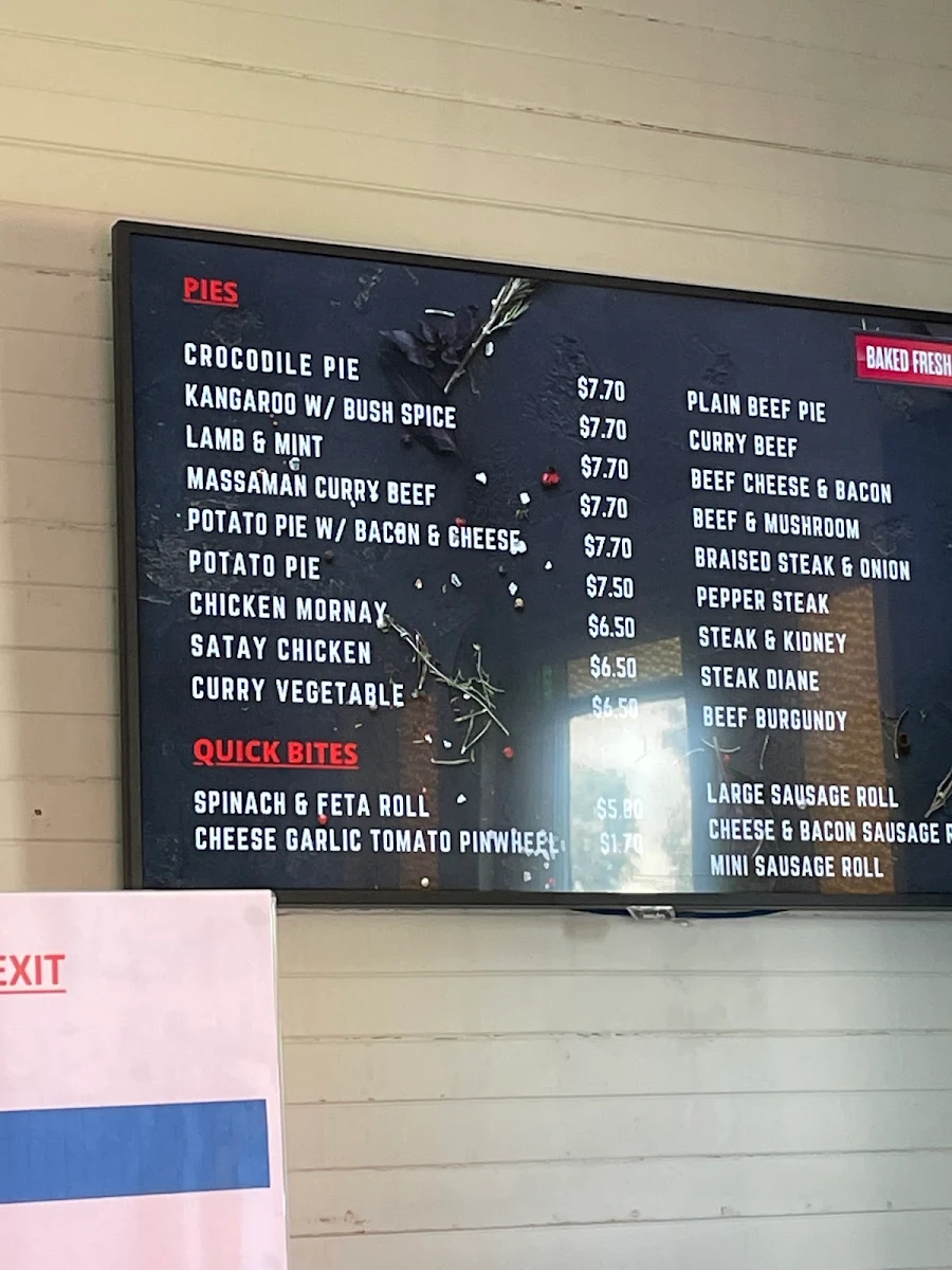 Menu, Fredo Pies