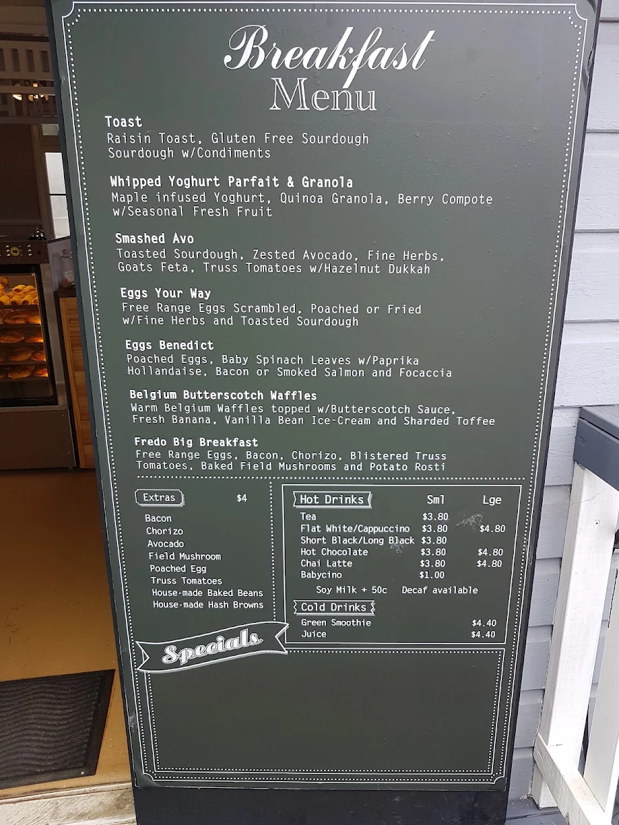 Menu, Fredo Pies