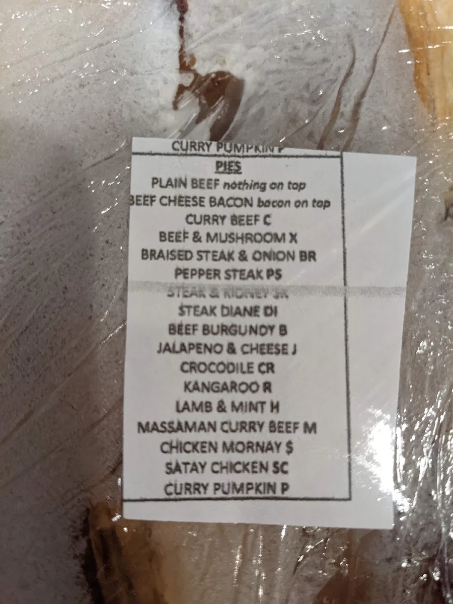 Menu, Fredo Pies