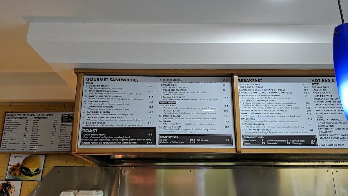Menu, Pumphouse Cafe Lidcombe