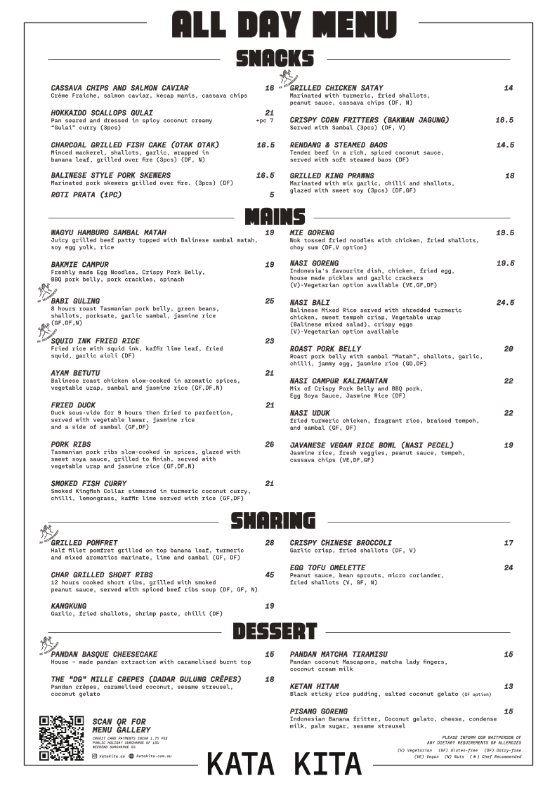 Menu, KATA KITA