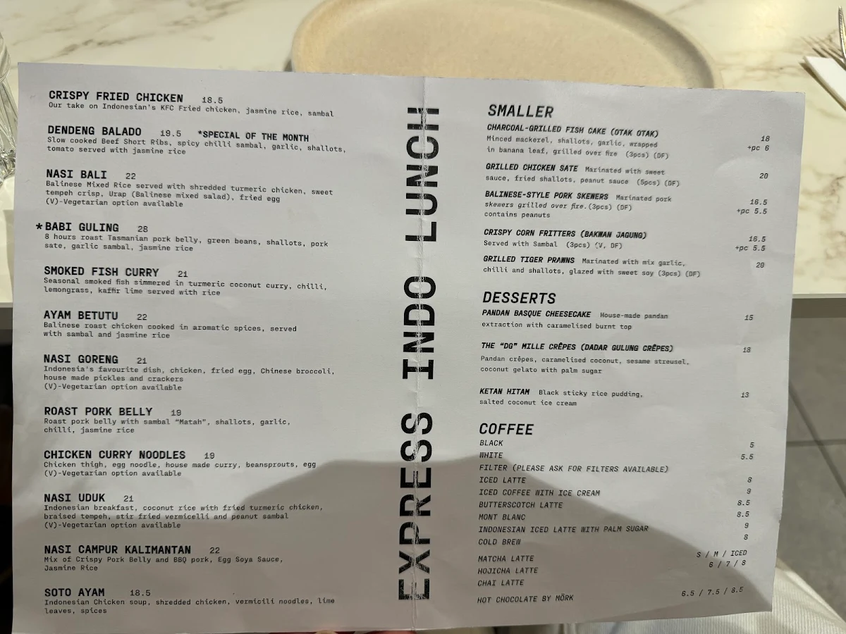 Menu, KATA KITA