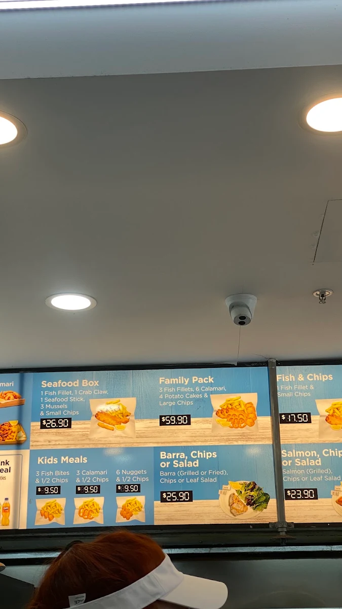Menu, Bondi Surf Seafoods