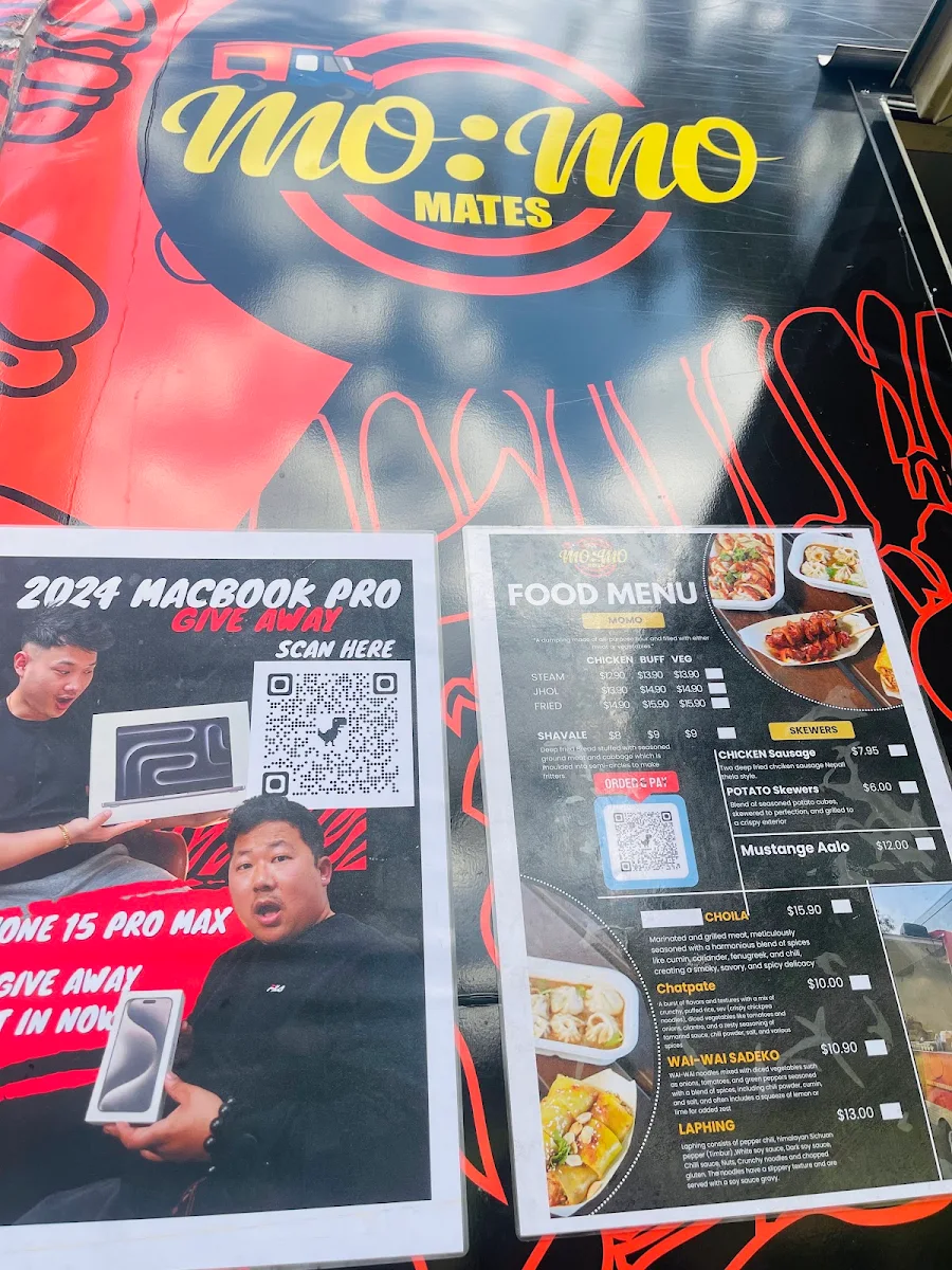 Menu, Momo Mates Food Truck(South)