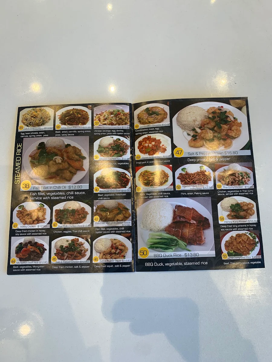 Menu, Noodle Paradise - Eastern Creek Quarter