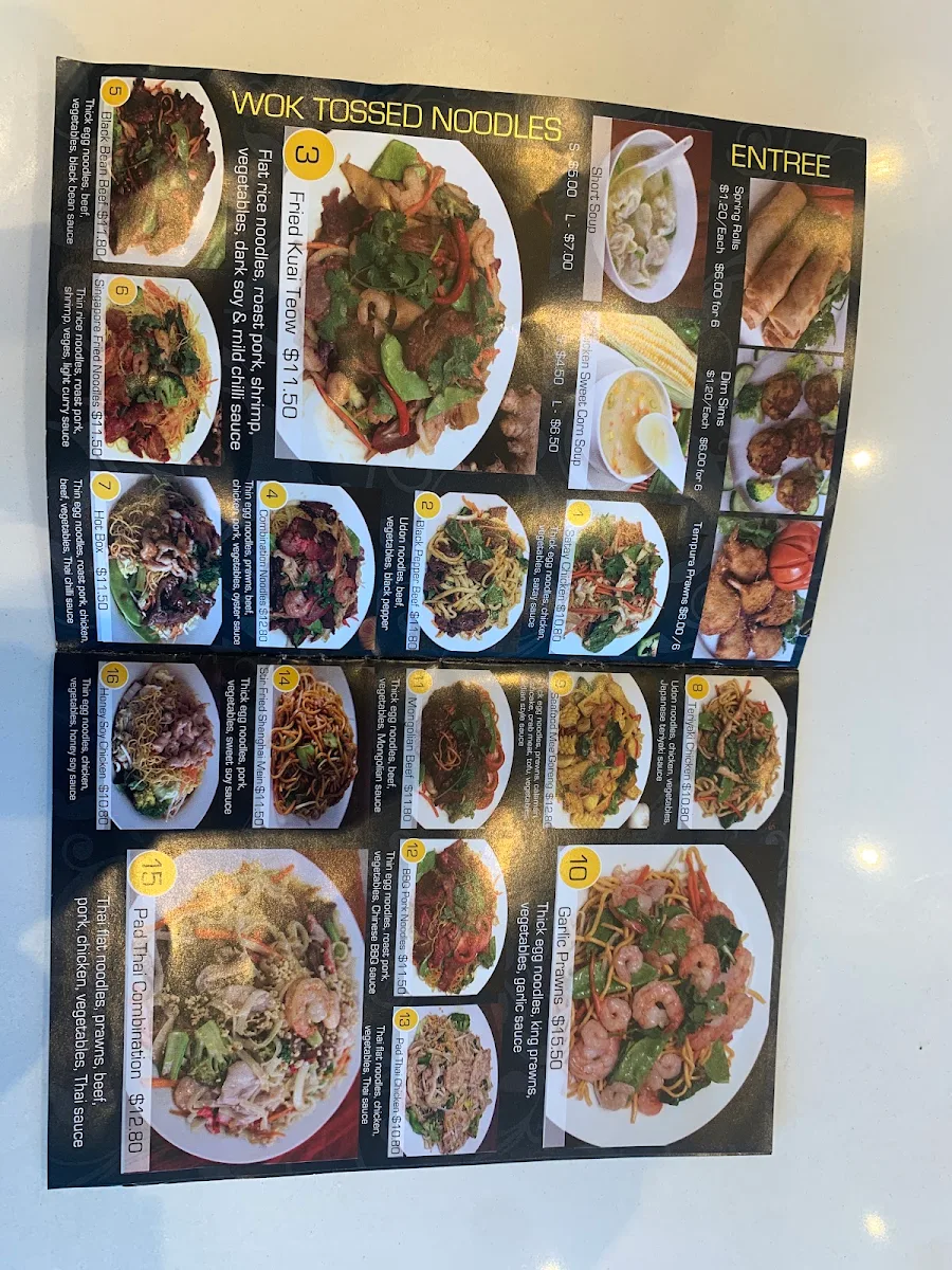 Menu, Noodle Paradise - Eastern Creek Quarter