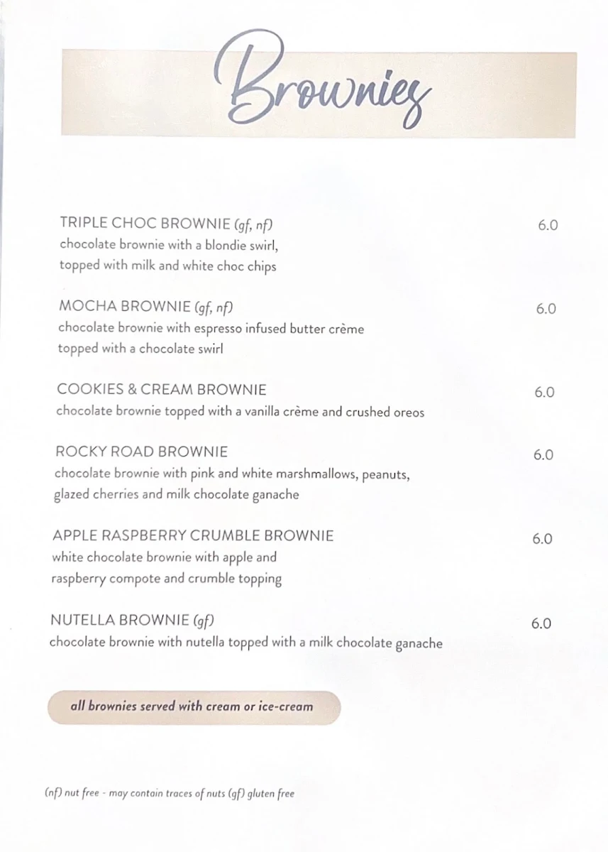 Menu, The Grand Hotel - Frankston
