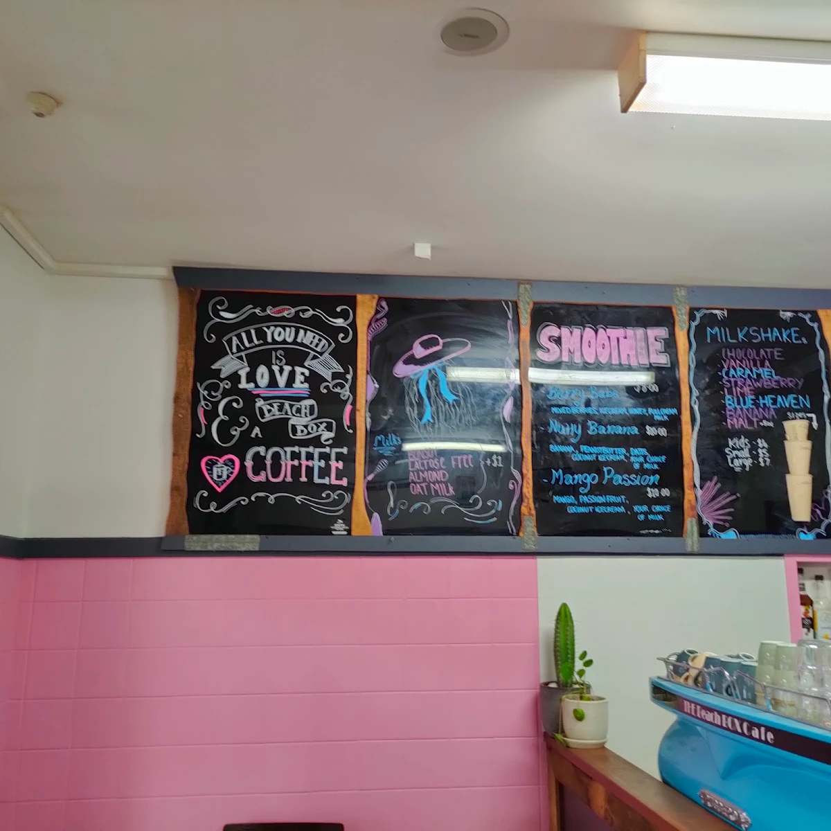 Menu, The Beach Box Cafe Inverloch
