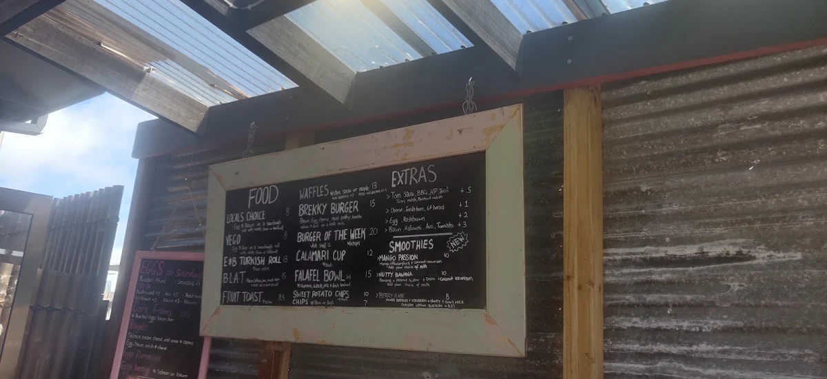 Menu, The Beach Box Cafe Inverloch