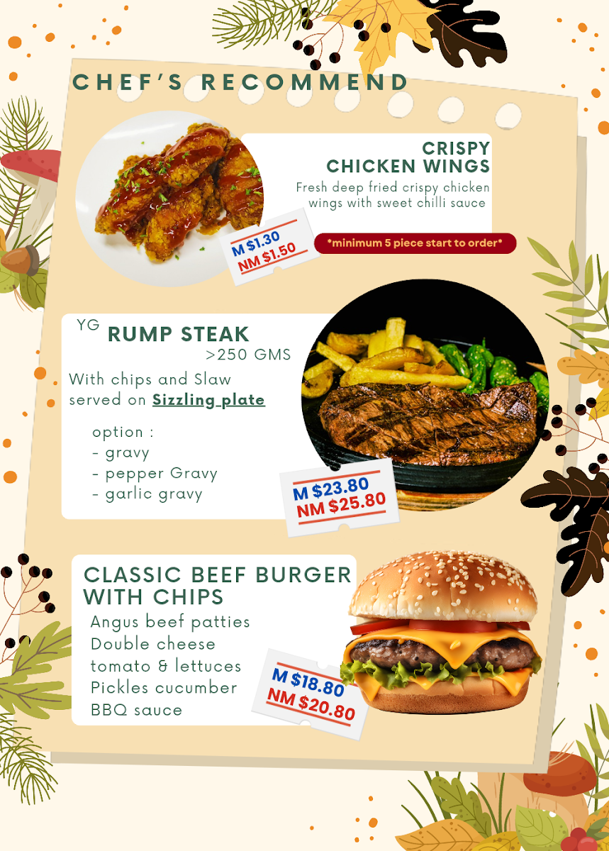 Menu, The Wolves Eatery