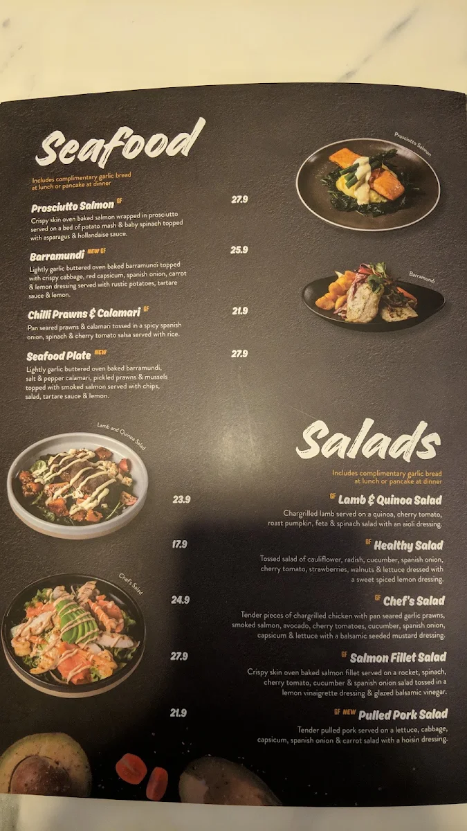 Menu, Caffe Primo