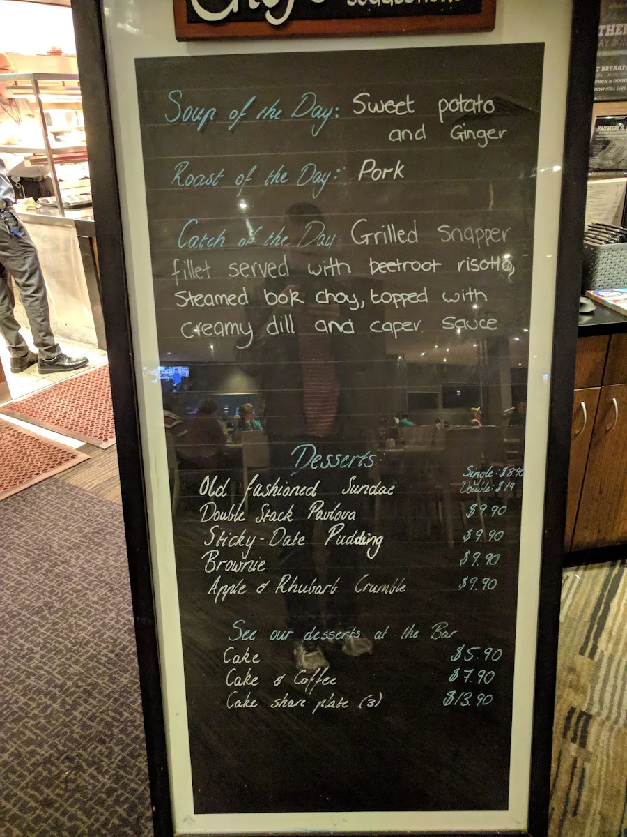 Menu, Stamford Inn
