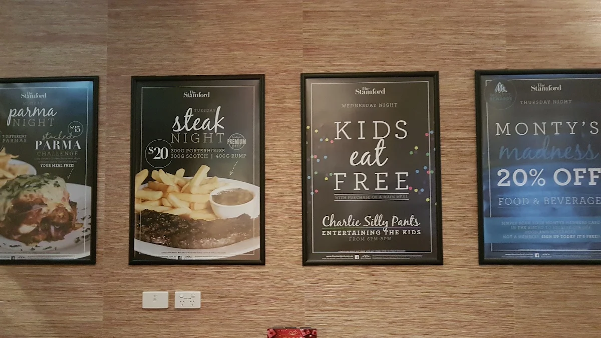 Menu, Stamford Inn