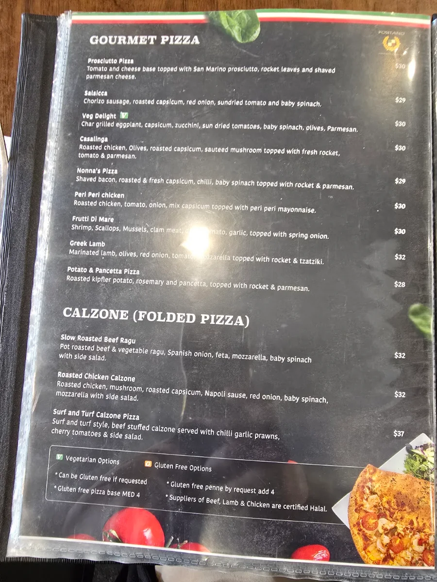 Menu, Positano