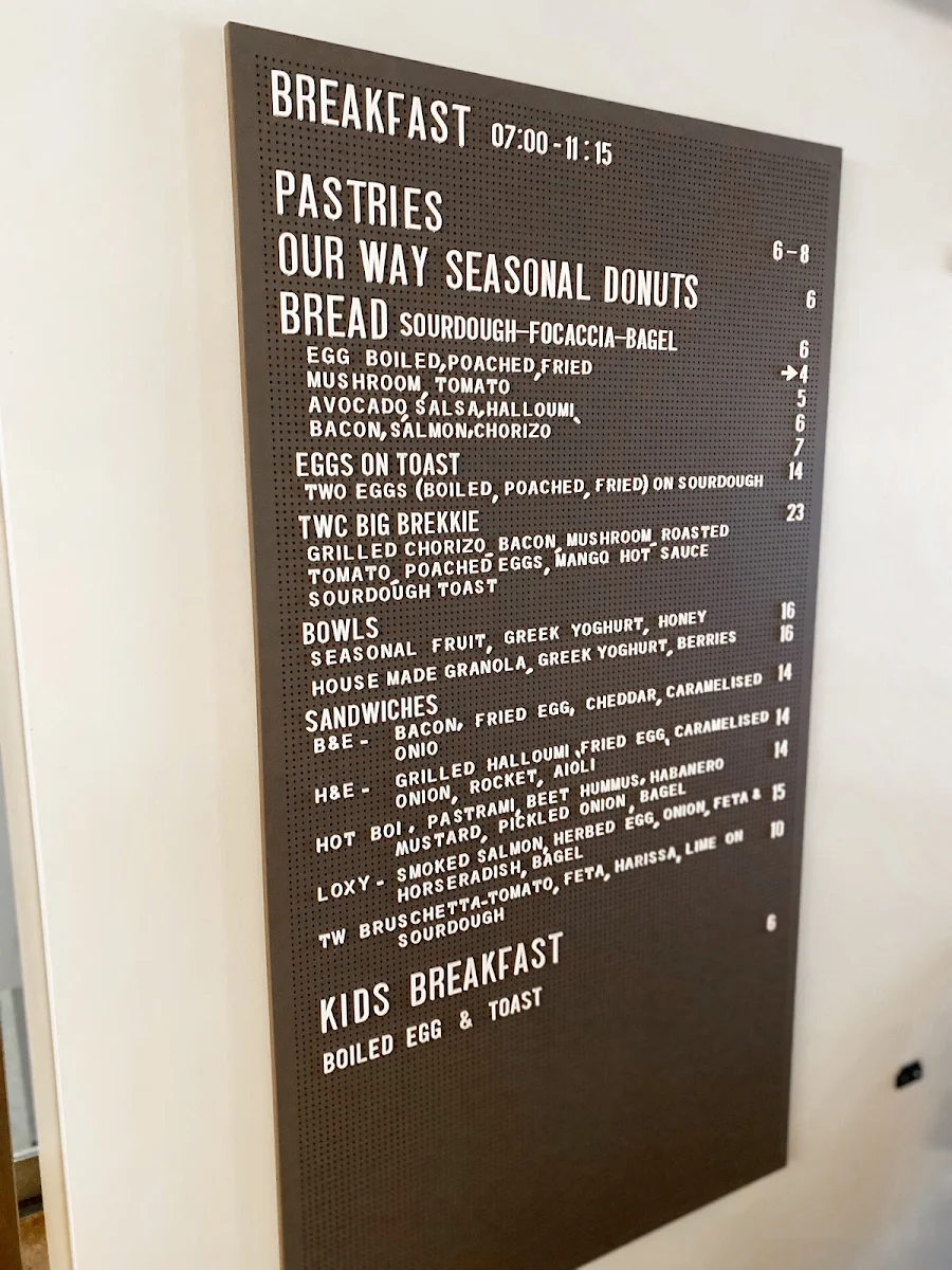 Menu, This Way Canteen