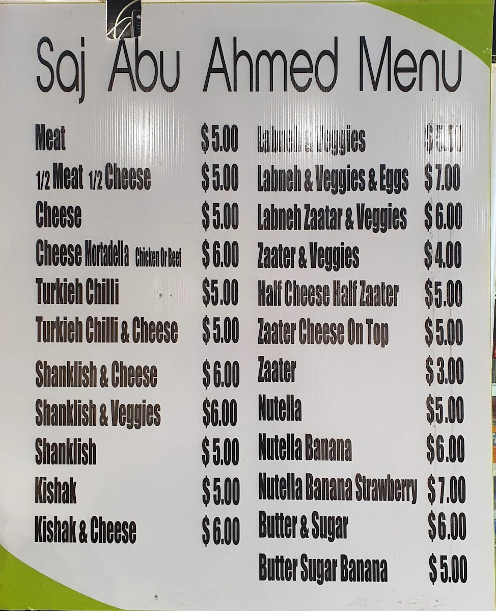 Menu, Abu Ahmed Restaurant AYAM ZAMAN