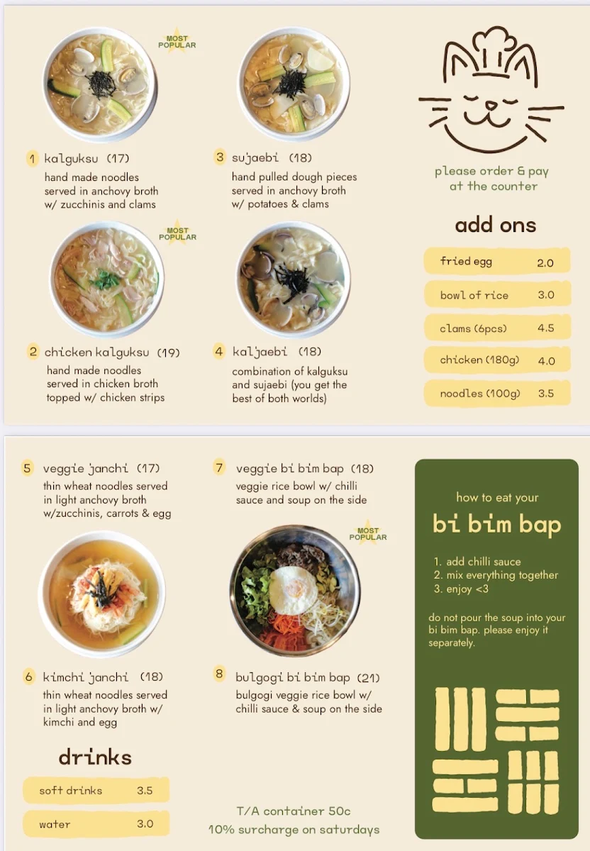 Menu, Chun’s Kalguksu