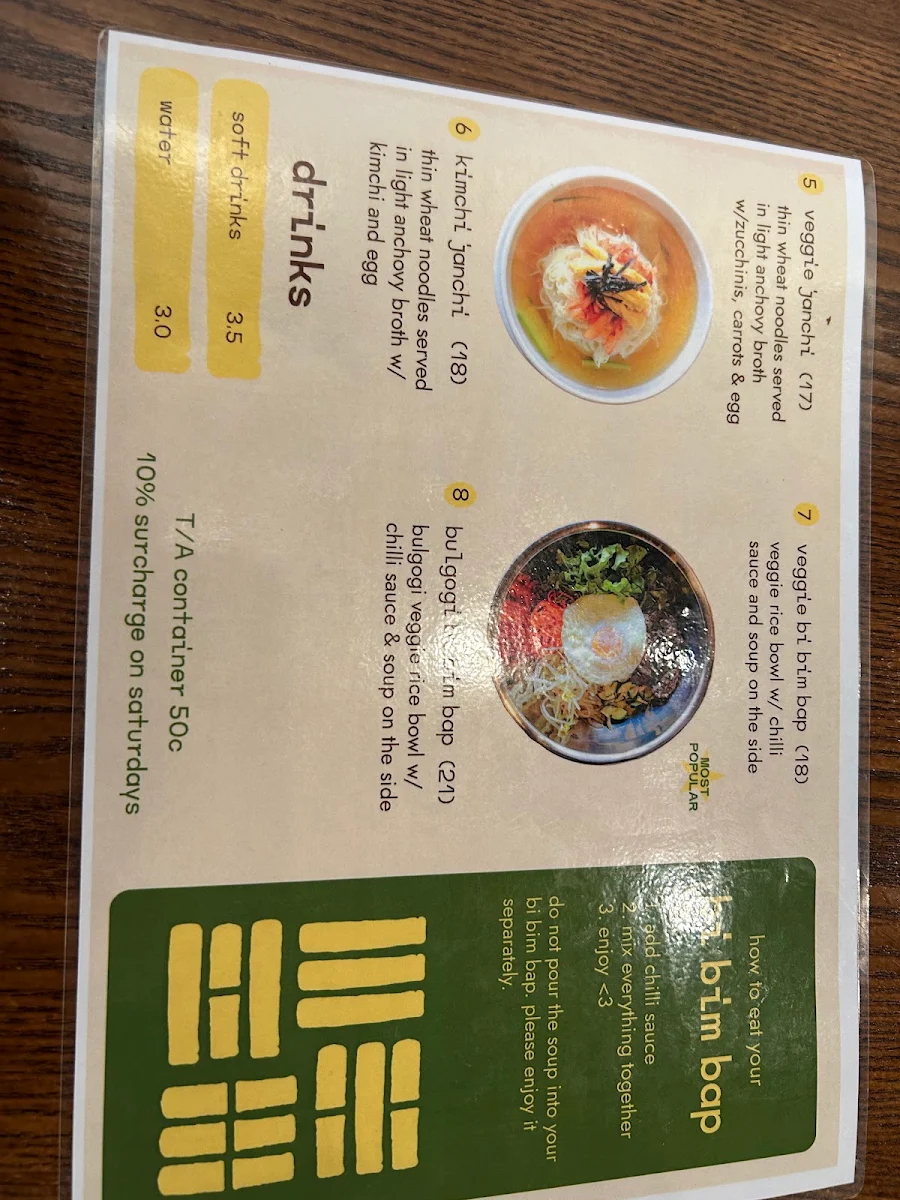 Menu, Chun’s Kalguksu