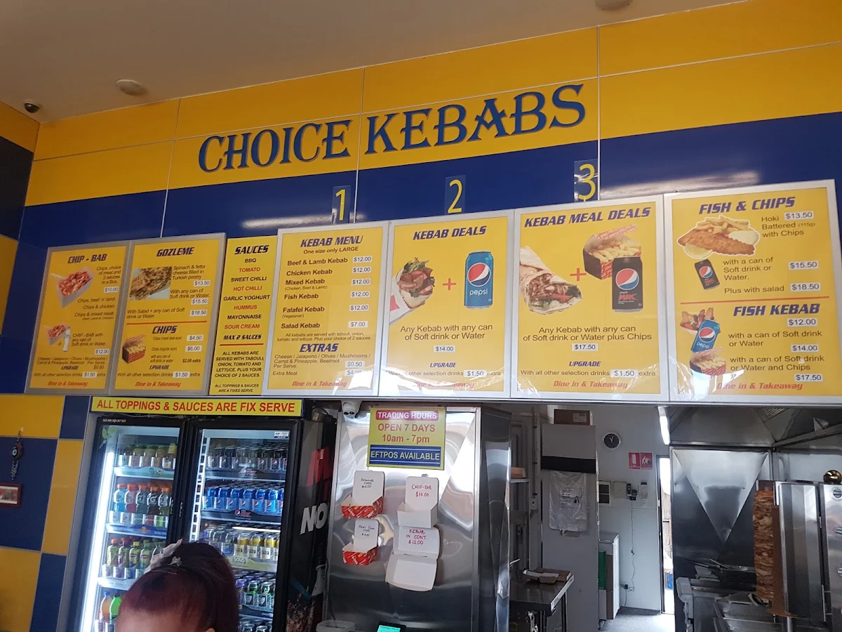 Menu, Beachside Kebabs