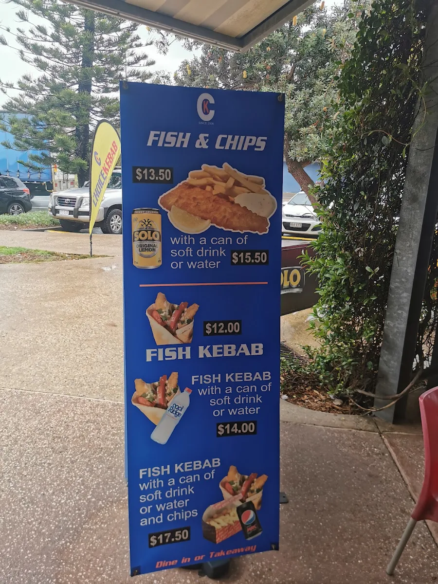 Menu, Beachside Kebabs