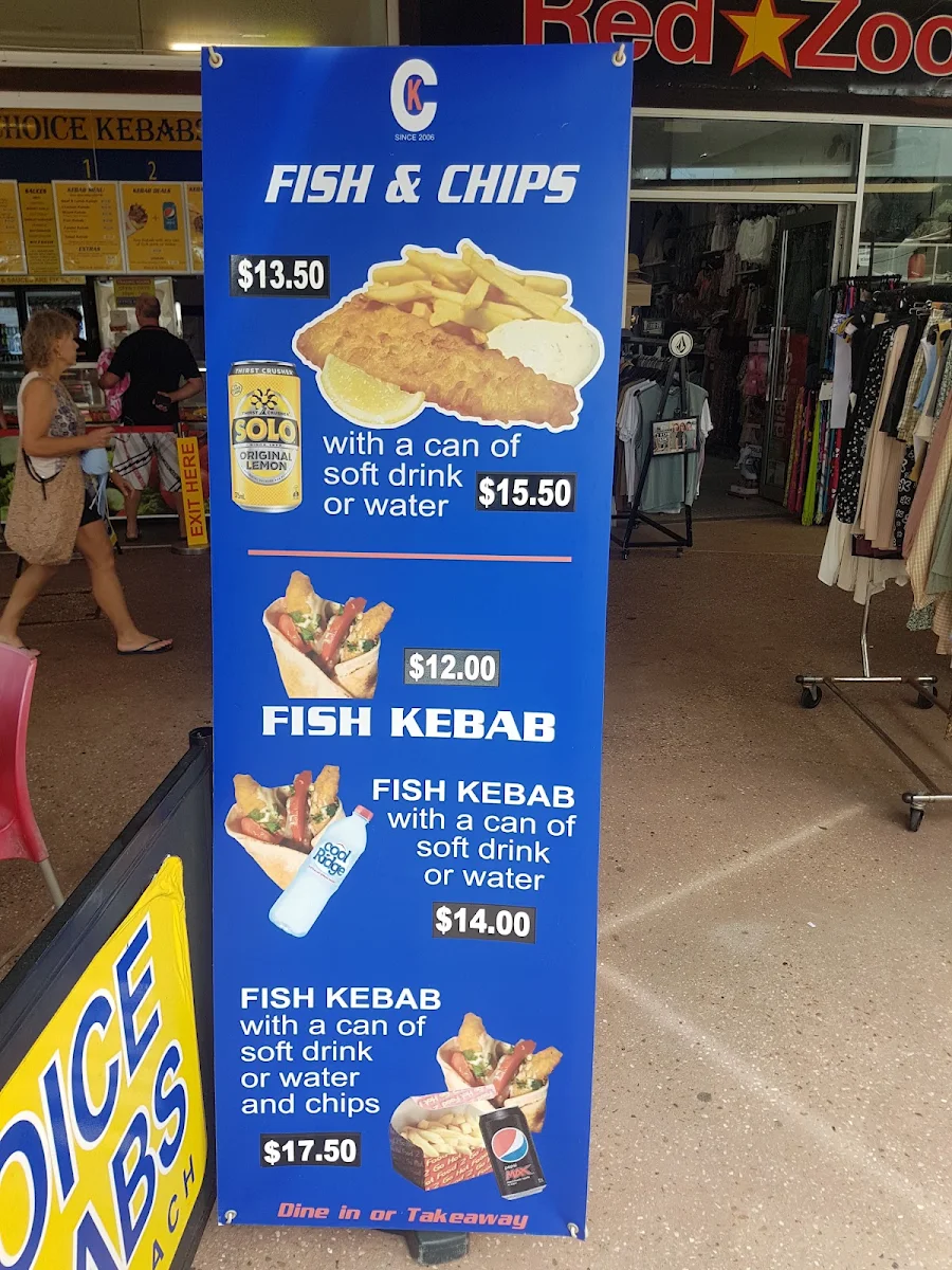 Menu, Beachside Kebabs