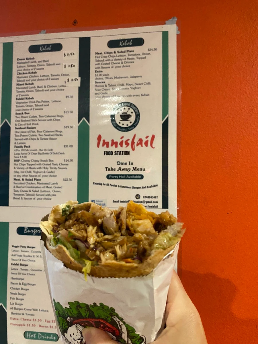 Menu, innisfail food station-