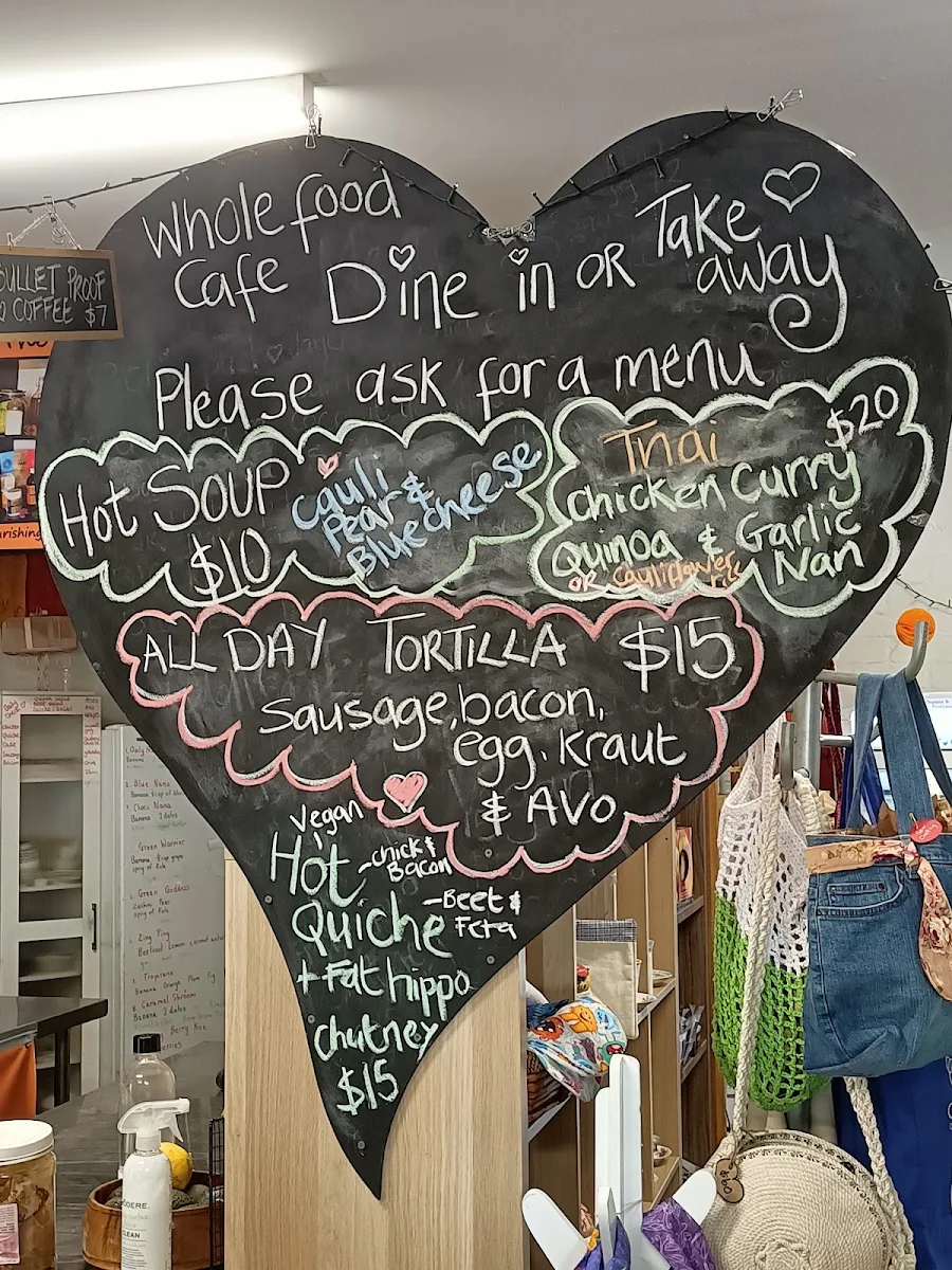 Menu, The Sacred Earth Pantry