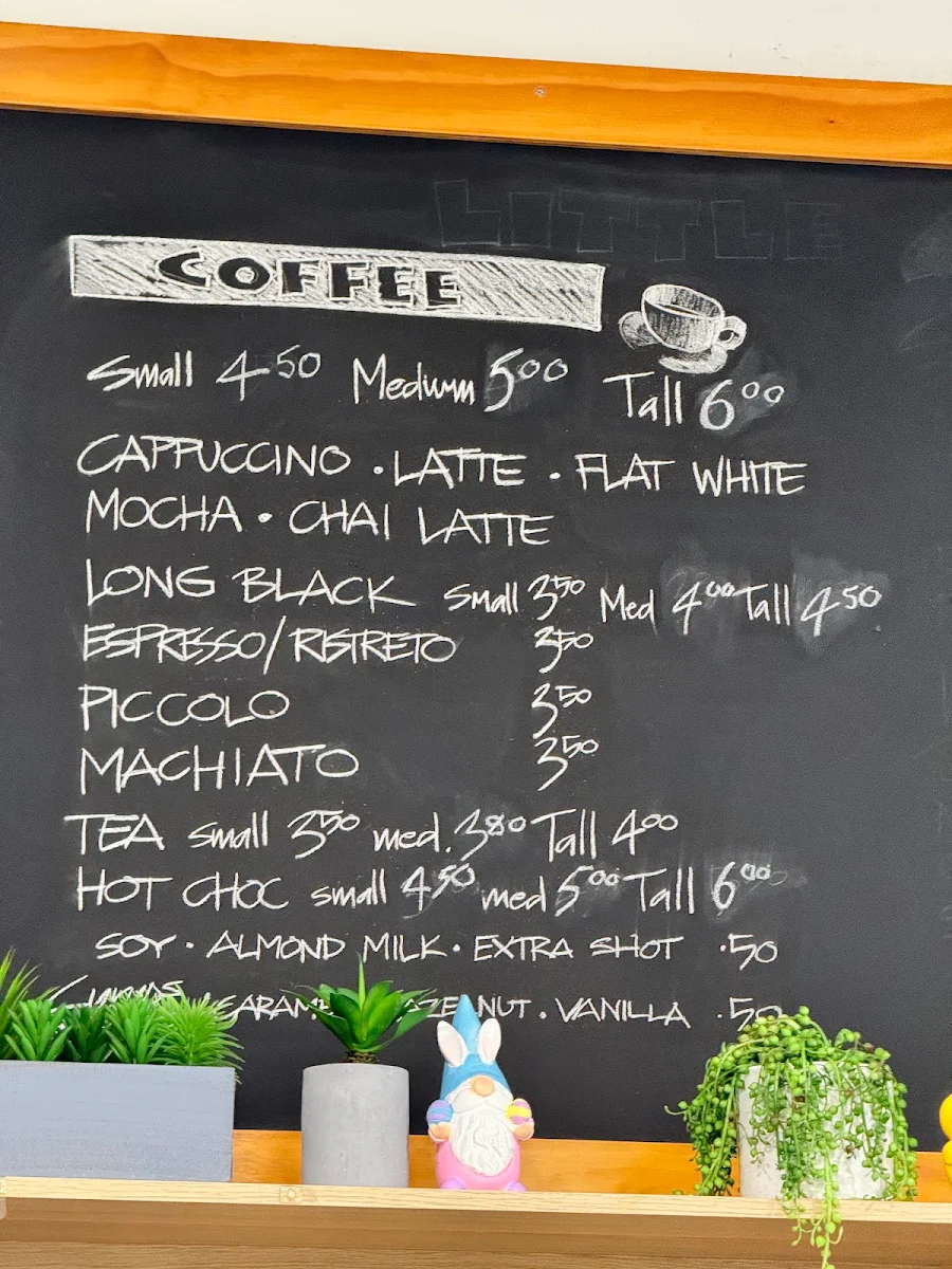 Menu, Little Flo Espresso Bar