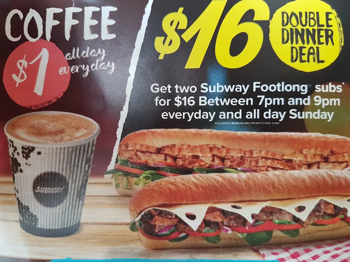 Menu, Subway