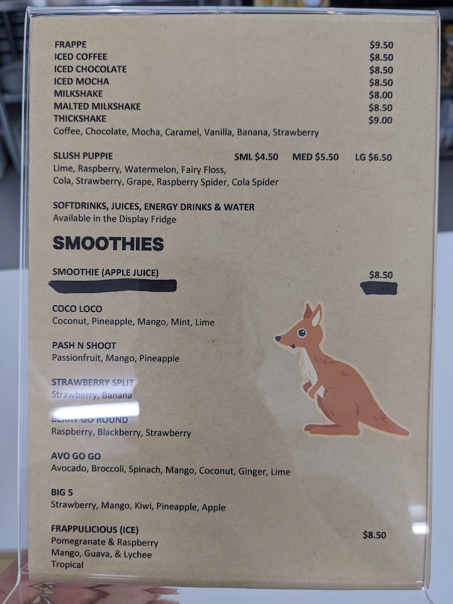Menu, Catfish Collections Cafe
