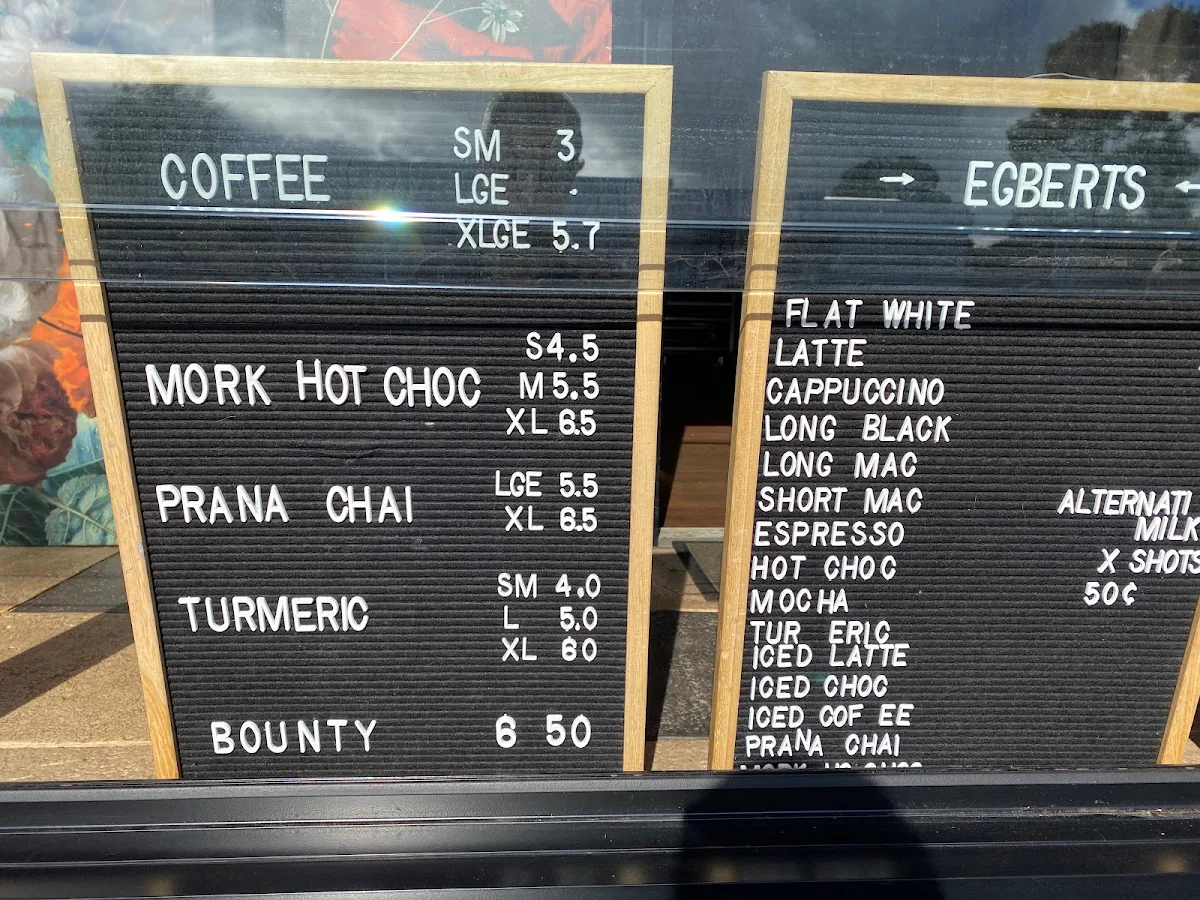 Menu, Egberts
