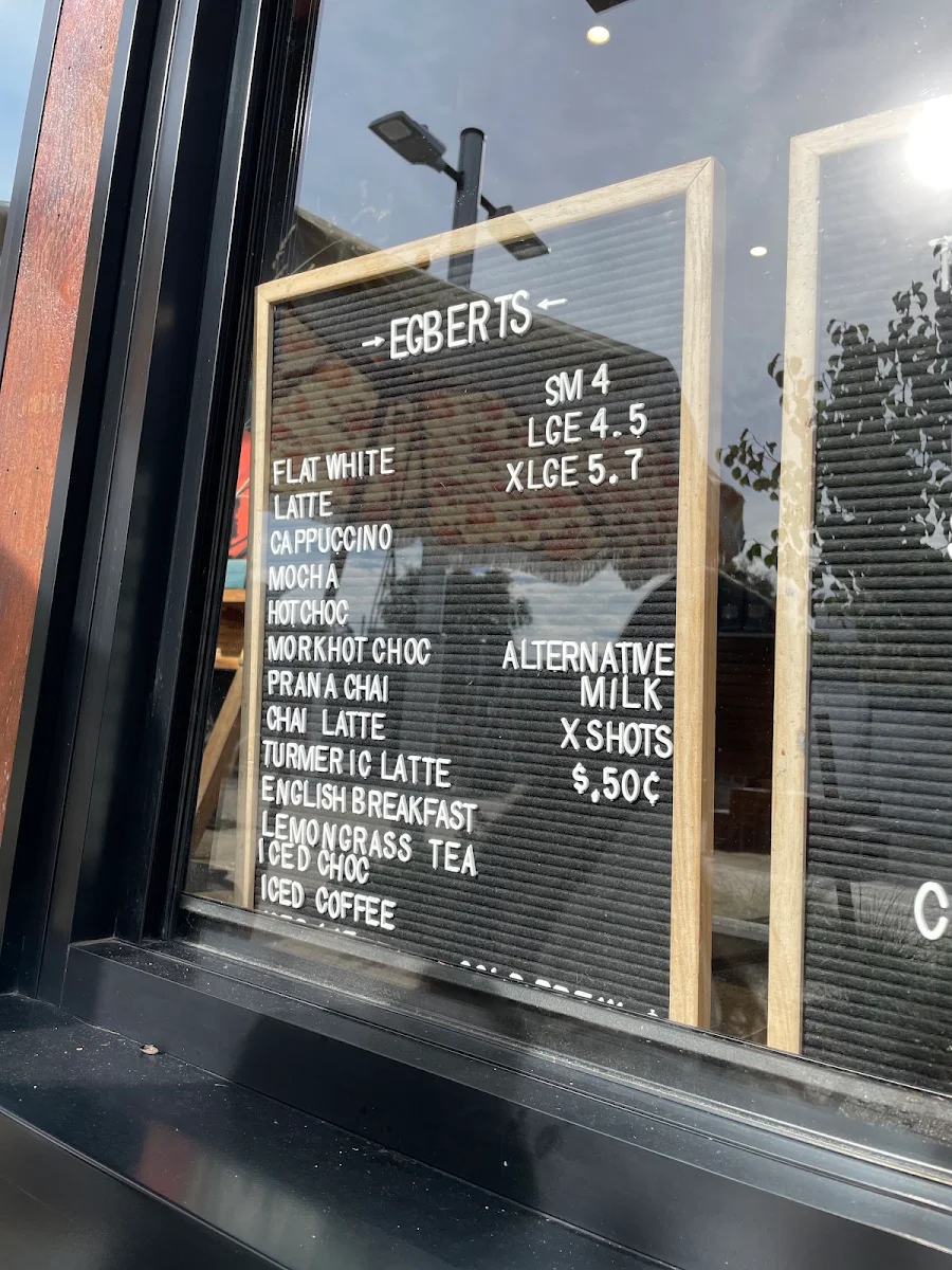 Menu, Egberts