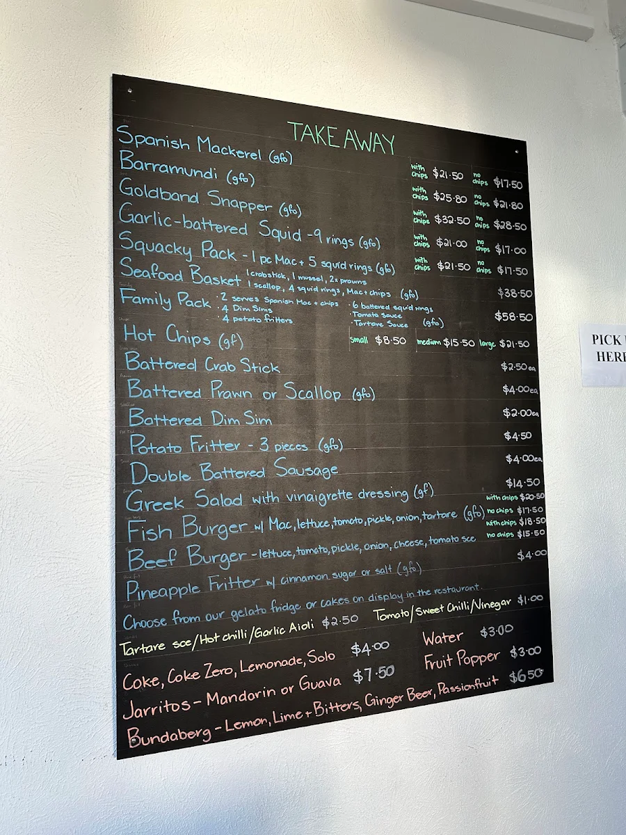Menu, Fin & Tonic NT