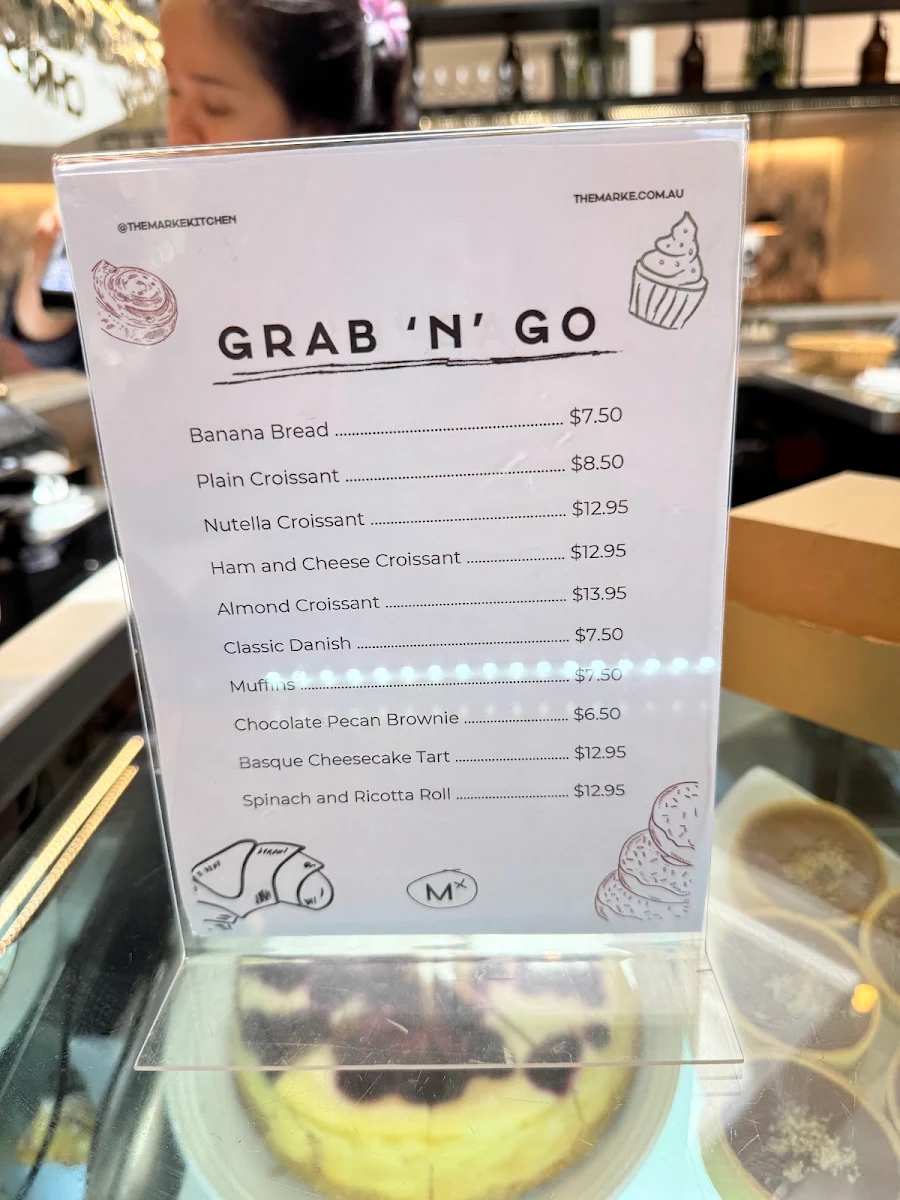 Menu, The Marke Kitchen & Bar