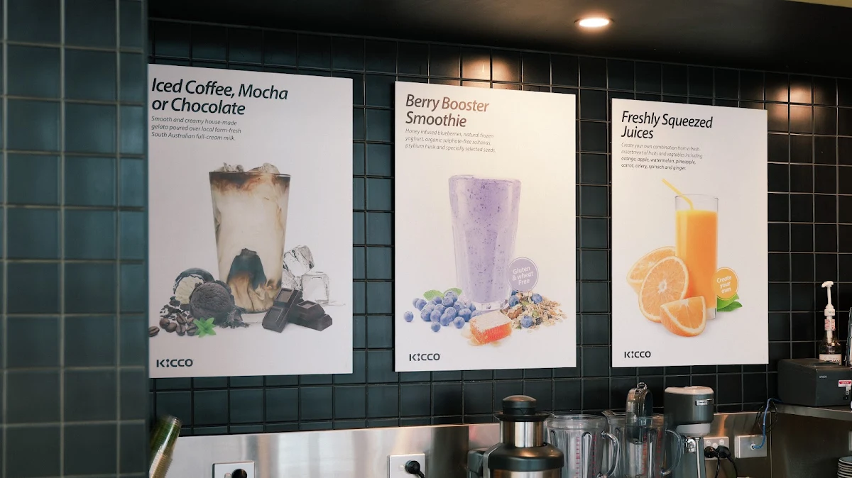 Menu, Kicco Espresso - McLaren Vale