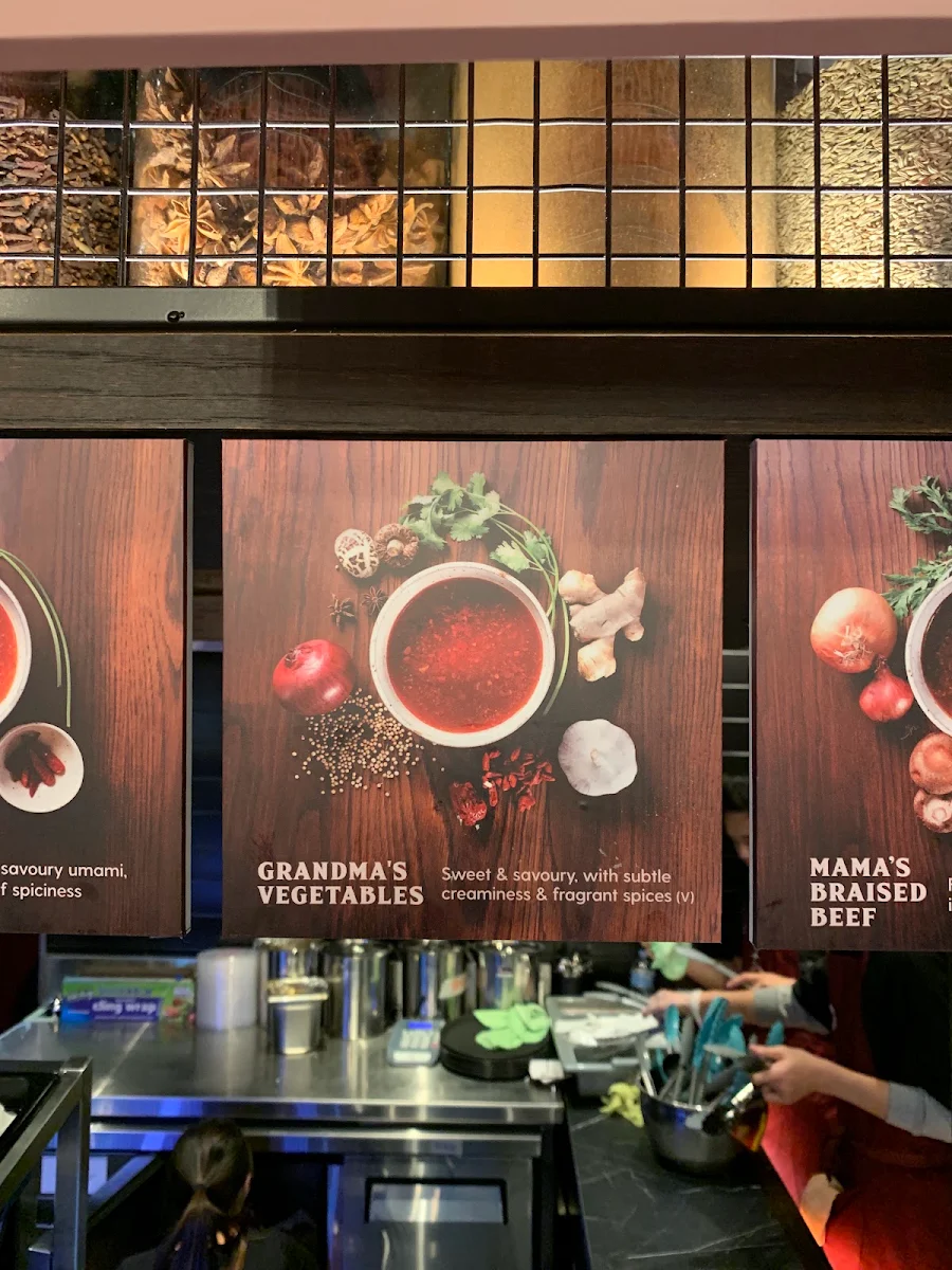 Menu, Mama Tang