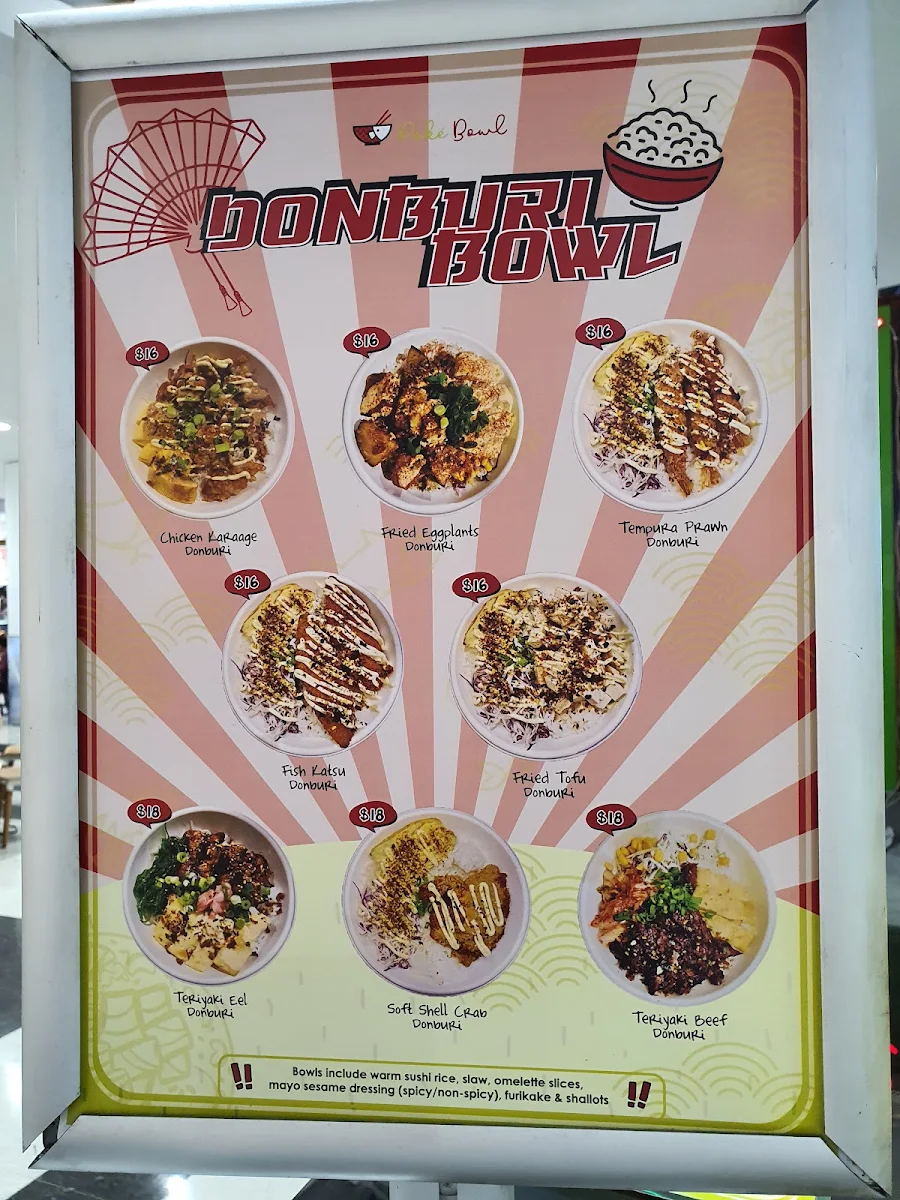 Menu, Poke Bowl Campbelltown
