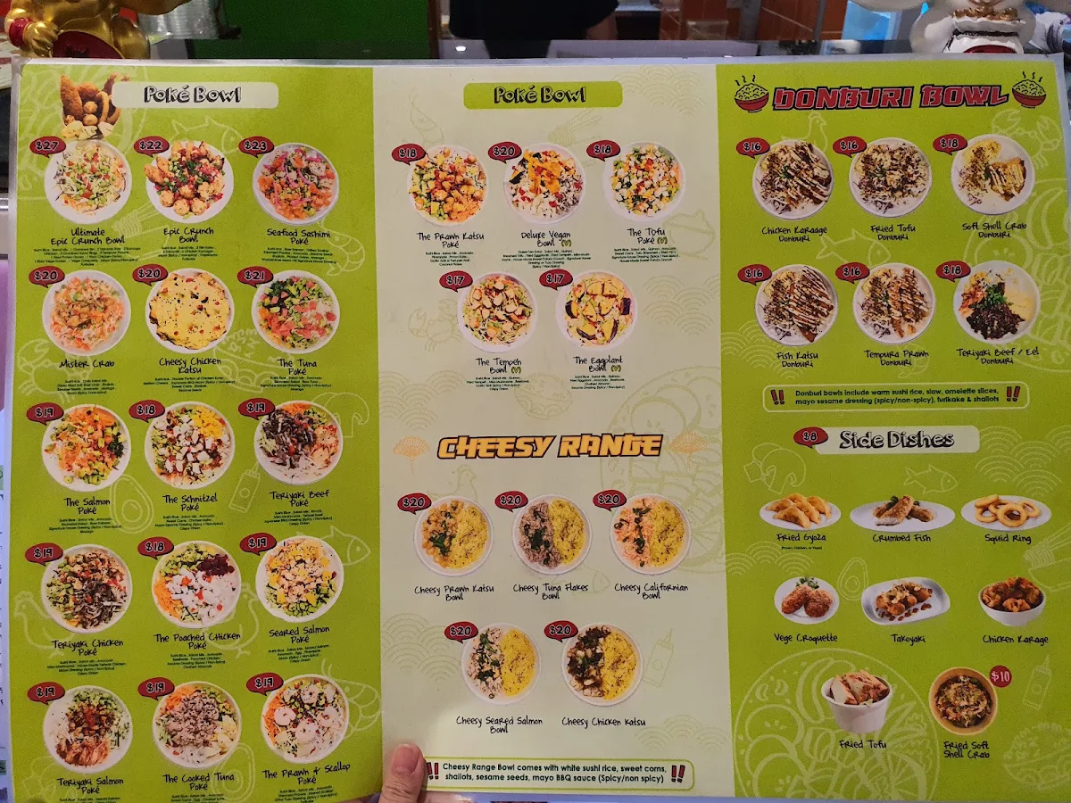 Menu, Poke Bowl Campbelltown
