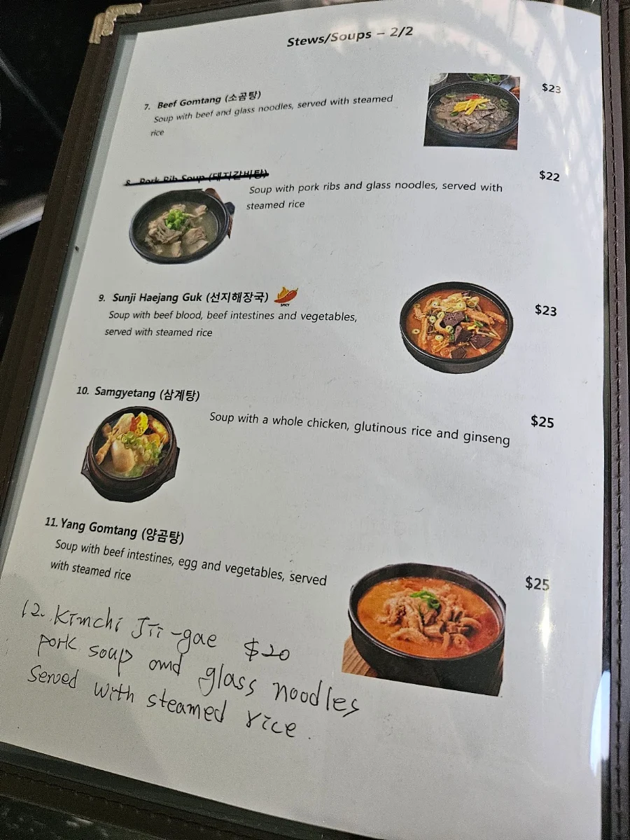 Menu, Sushi Gallery