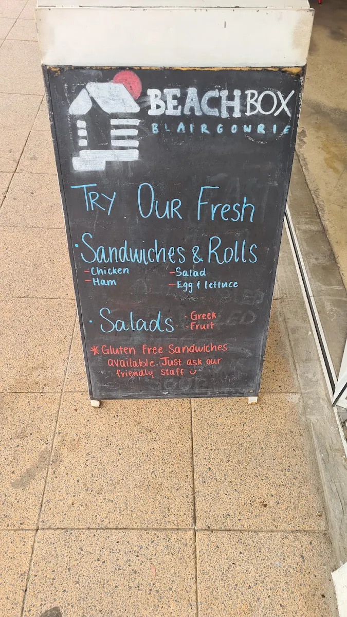Menu, The Gallery Cafe Blairgowrie