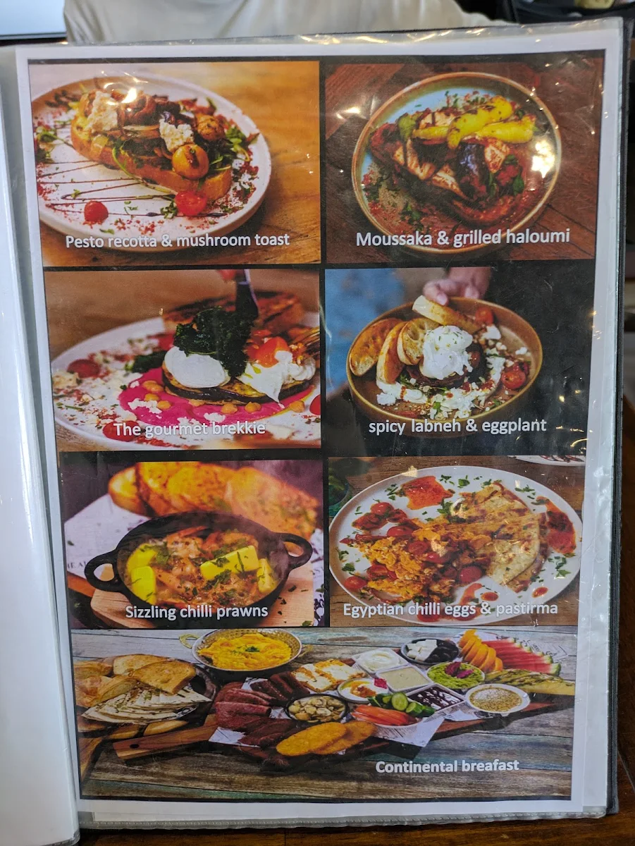 Menu, The Artisanal Cafe