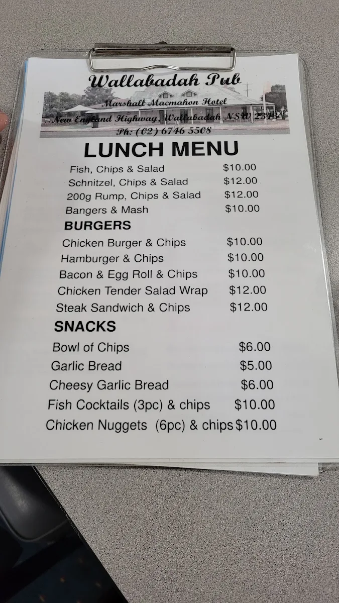 Menu, Wallabadah Hotel