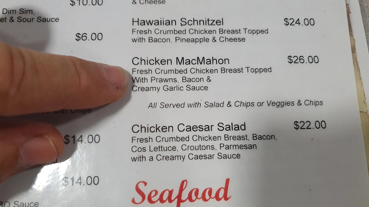 Menu, Wallabadah Hotel