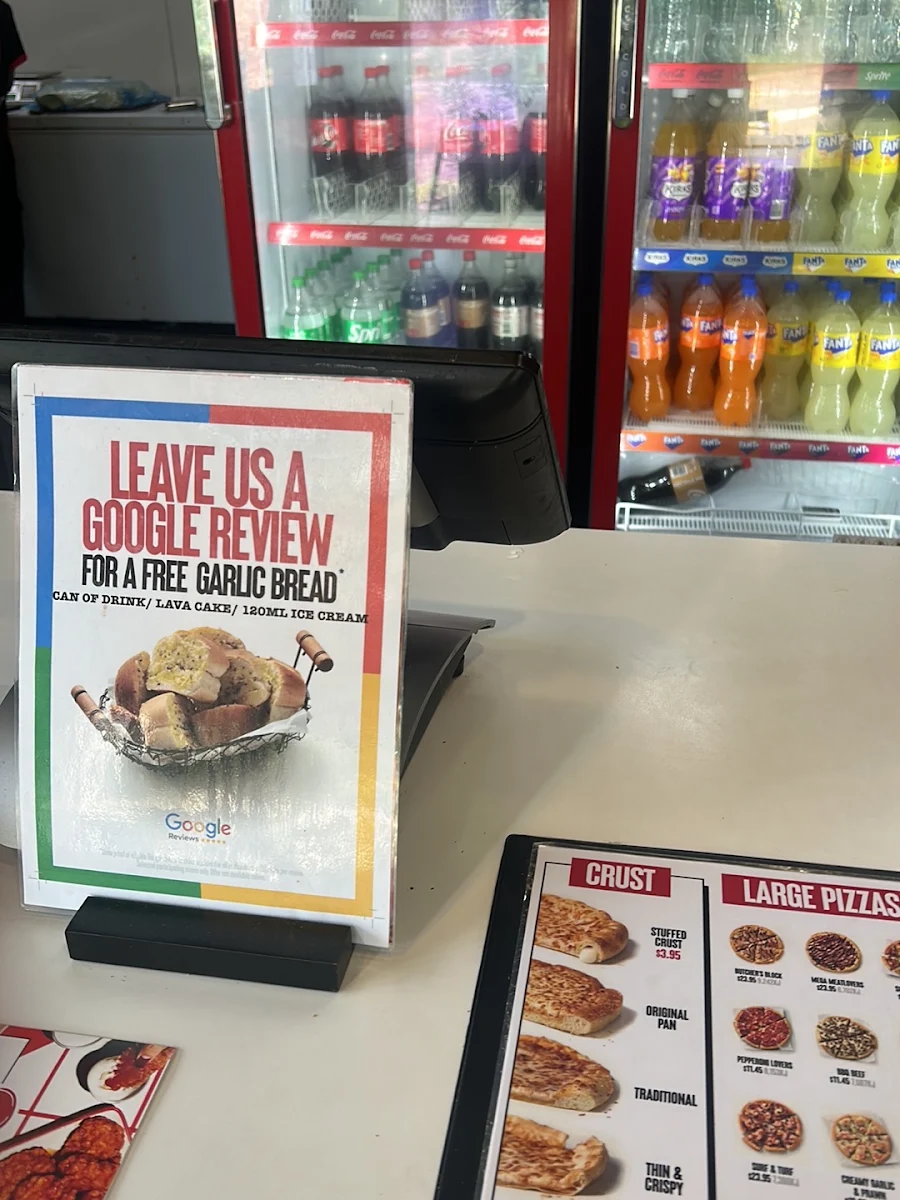 Menu, Pizza Hut Frenchs Forest